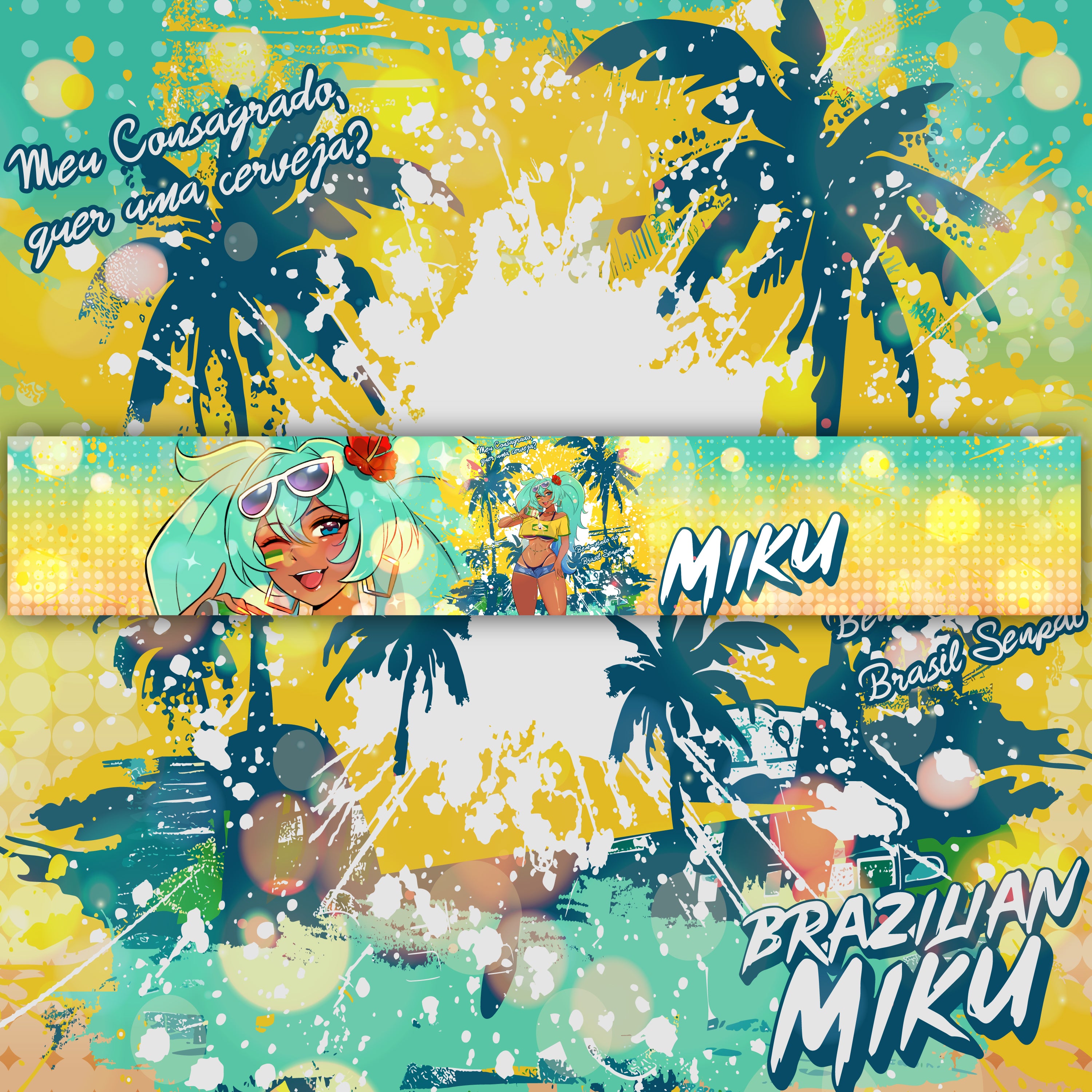 Vehicle Windshield Banner Brazilian Miku