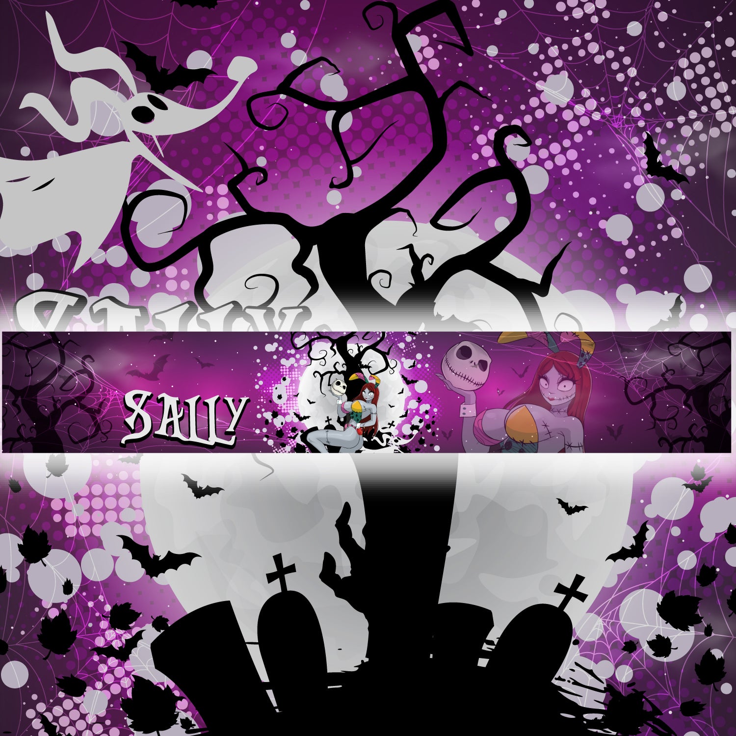 Vehicle Windshield Banner Bunny Suit Sally