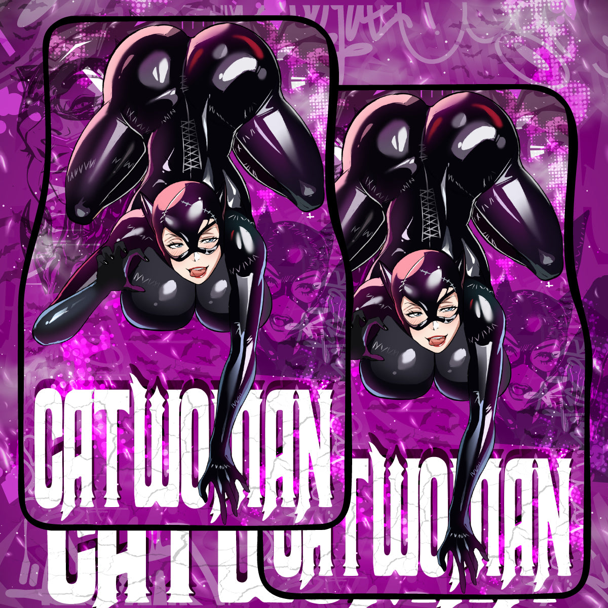 Anime Waifu Car Mats Catwomen