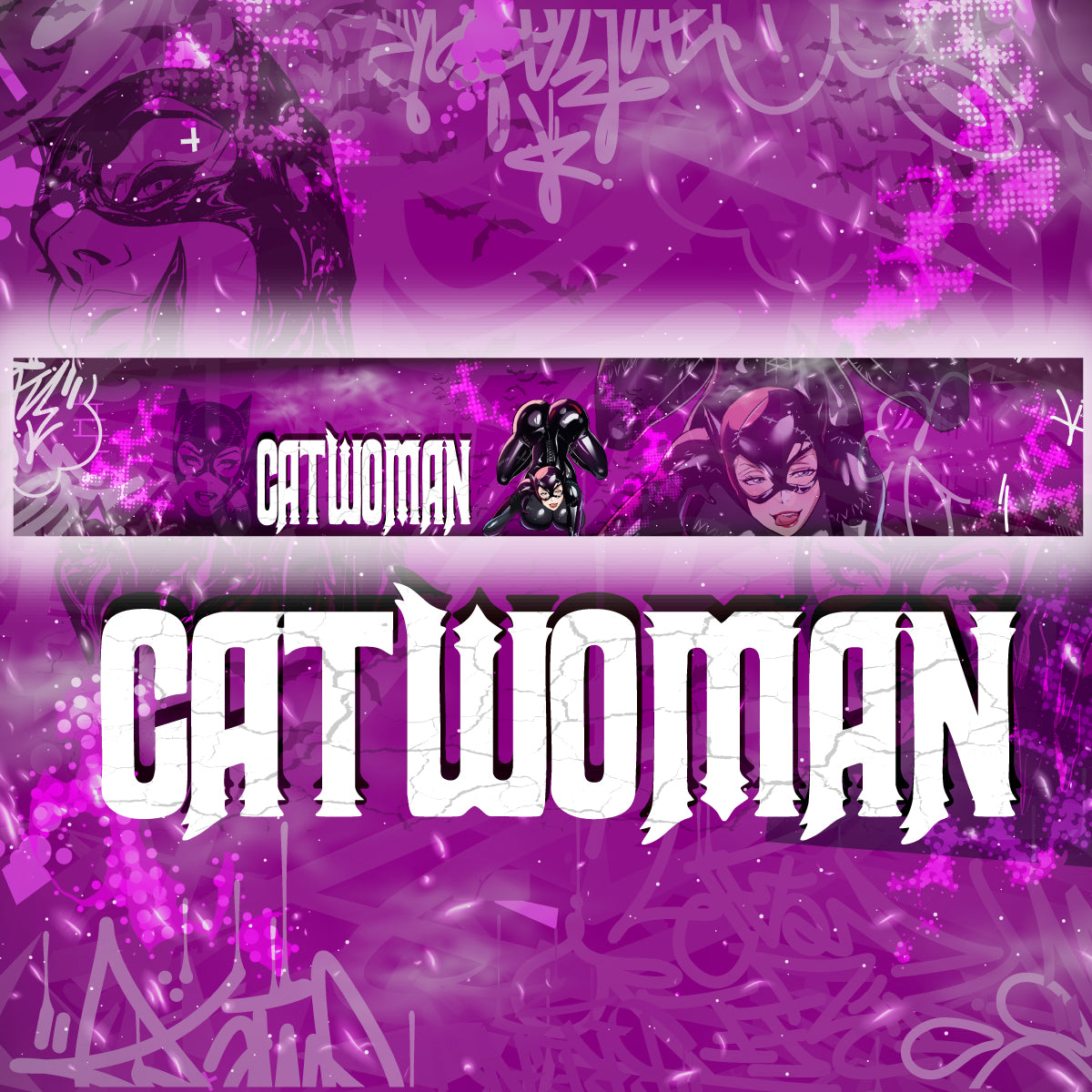 Vehicle Windshield Banner Catwomen