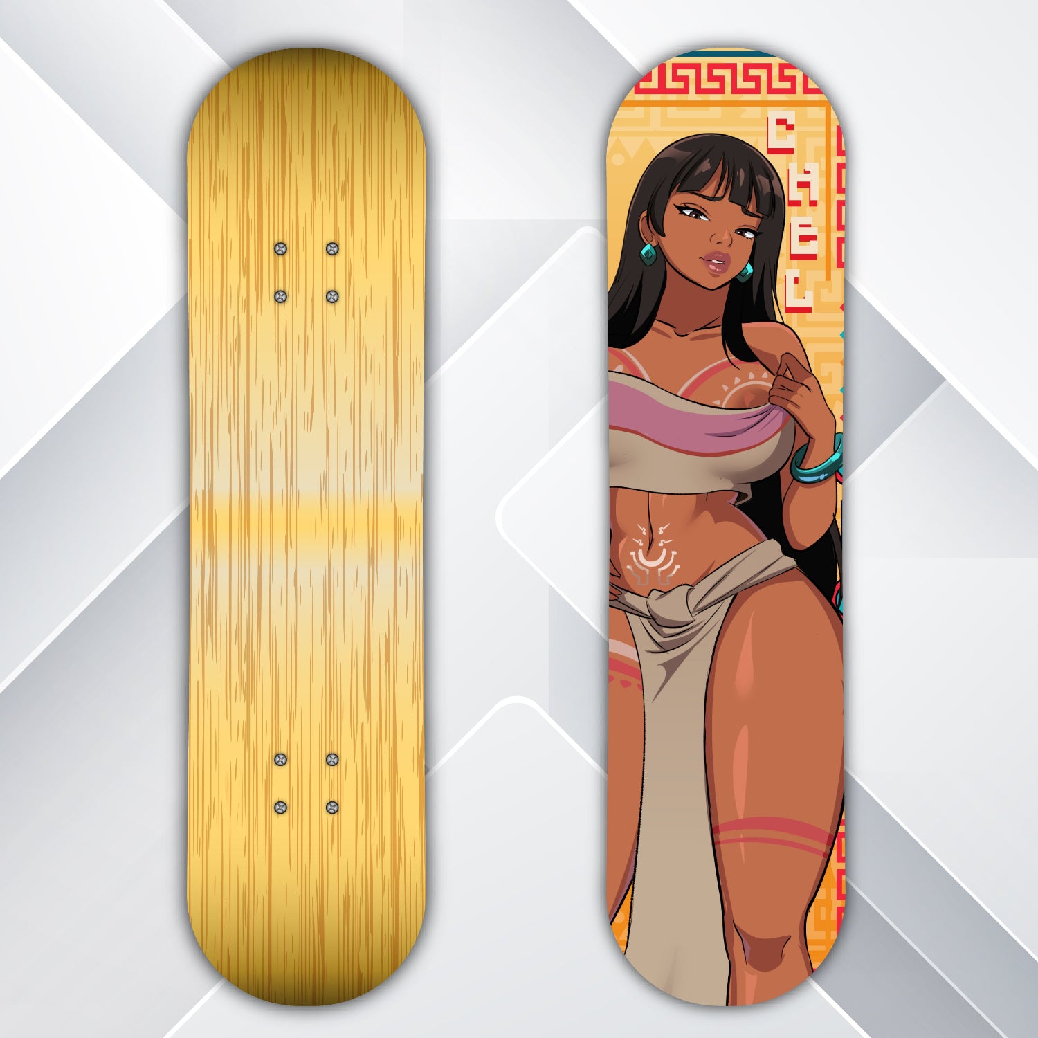 Anime Waifu Skate Deck Chel
