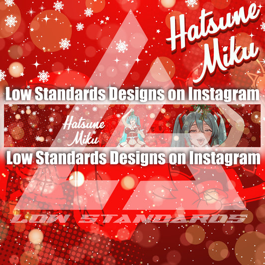 Christmas Miku <3 Windshield Banner