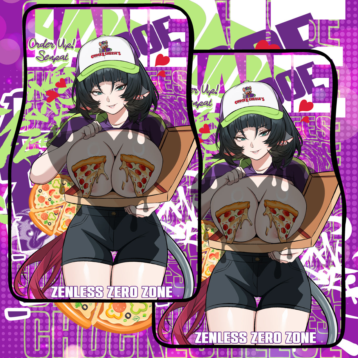 Anime Waifu Car Mats Pizza Jane Doe