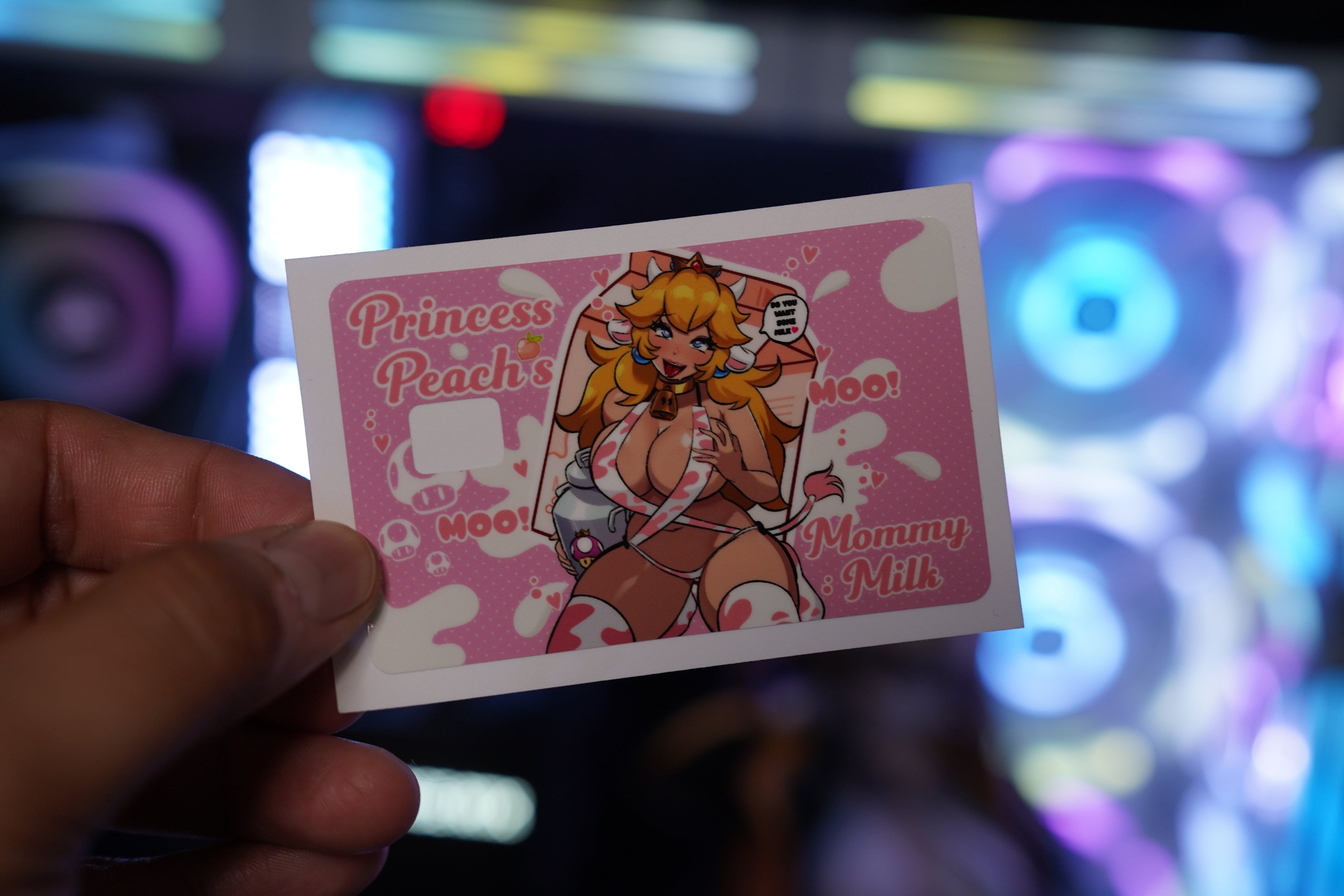 Credit Card Skin Cow Princess Peach