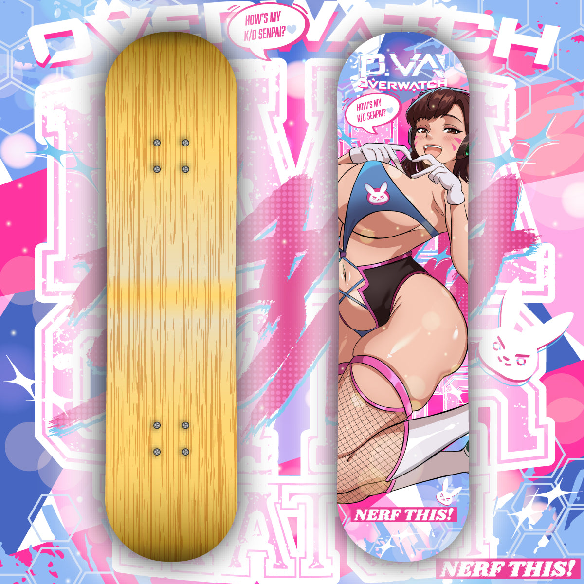 Anime Waifu Skate Deck DVA