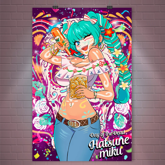 Day of the Dead Hatsune Miku <3 Poster / Wall Banner