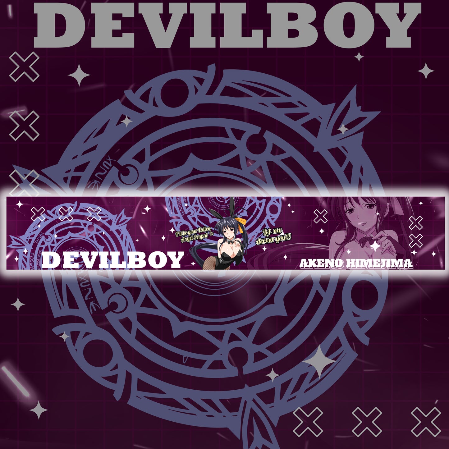 Devil Boy Akeno <3 Windshield Banner