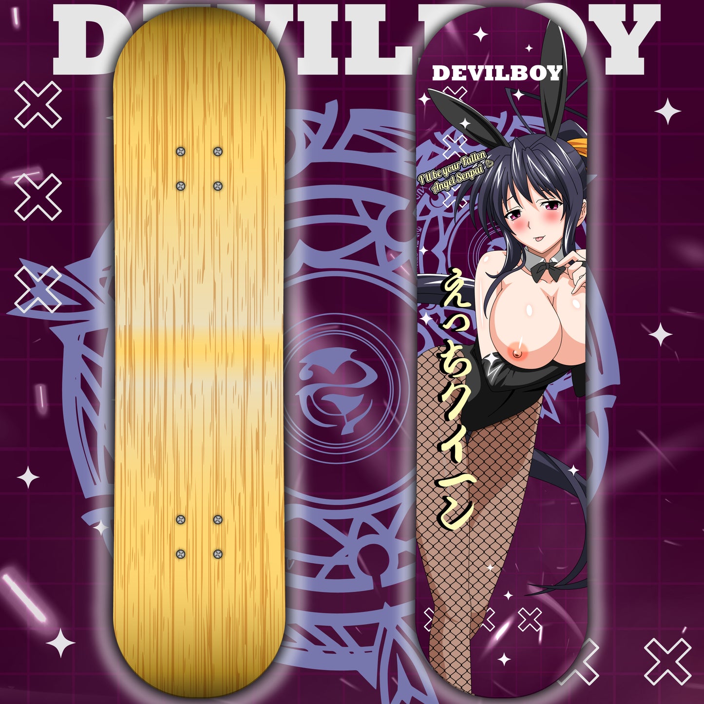 Devil Boy Akeno <3 Skate Deck