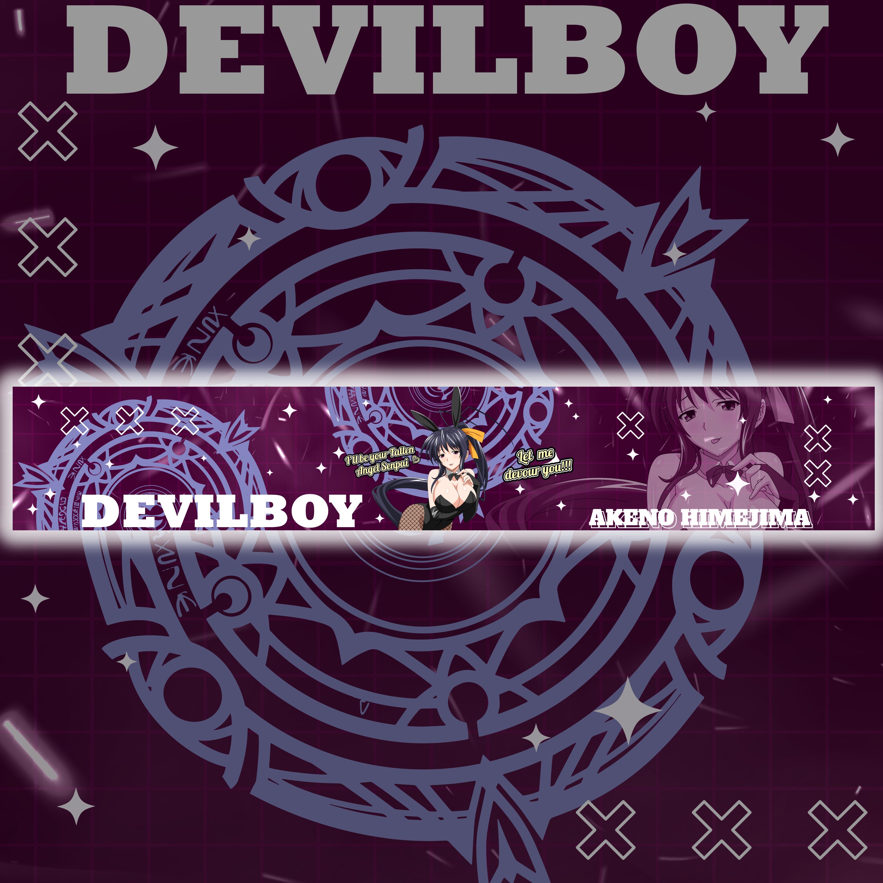 Vehicle Windshield Banner Devil Boy Akeno