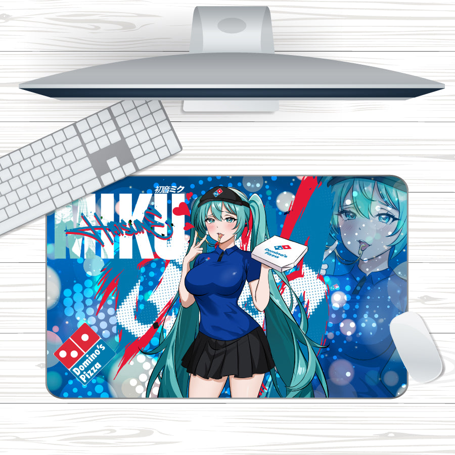 Anime Waifu Pizza Miku Mousepad