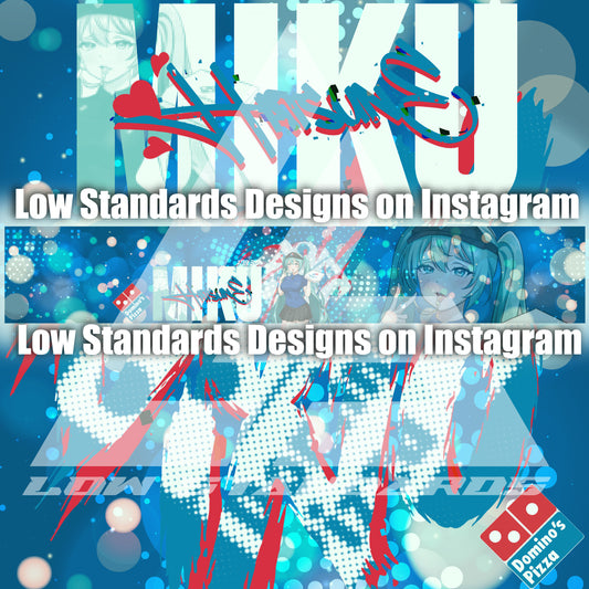 Dominos Pizza Girl Hatsune Miku Windshield Banner