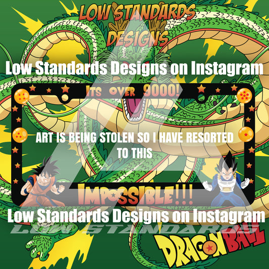 Its Over 9000!!! License Plate Frame