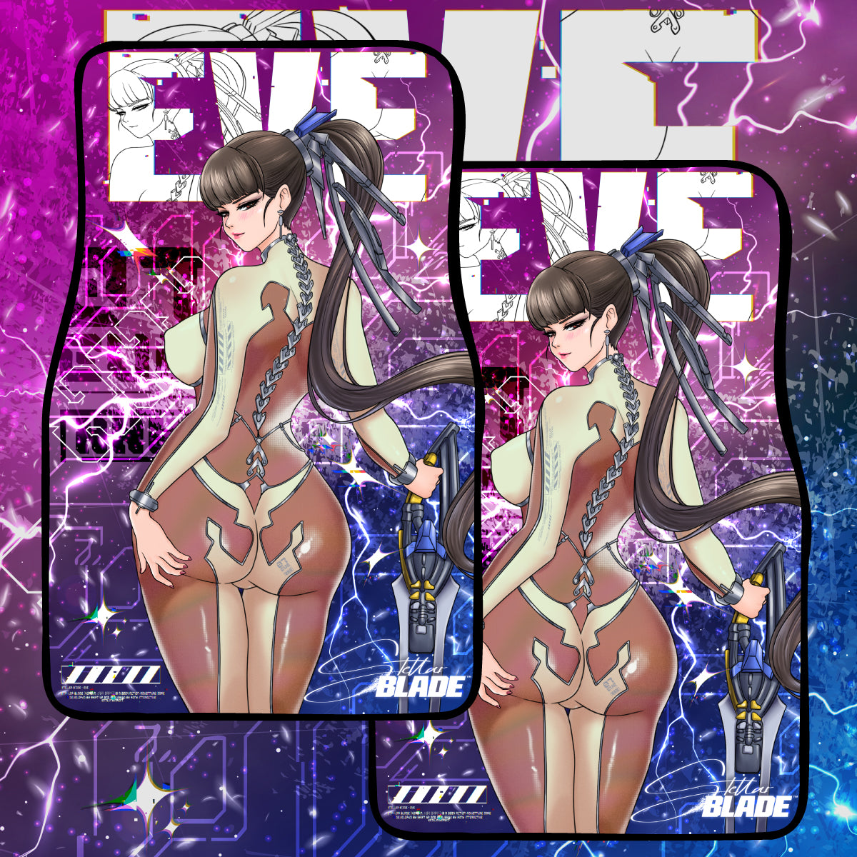 Anime Waifu Car Mats EVE