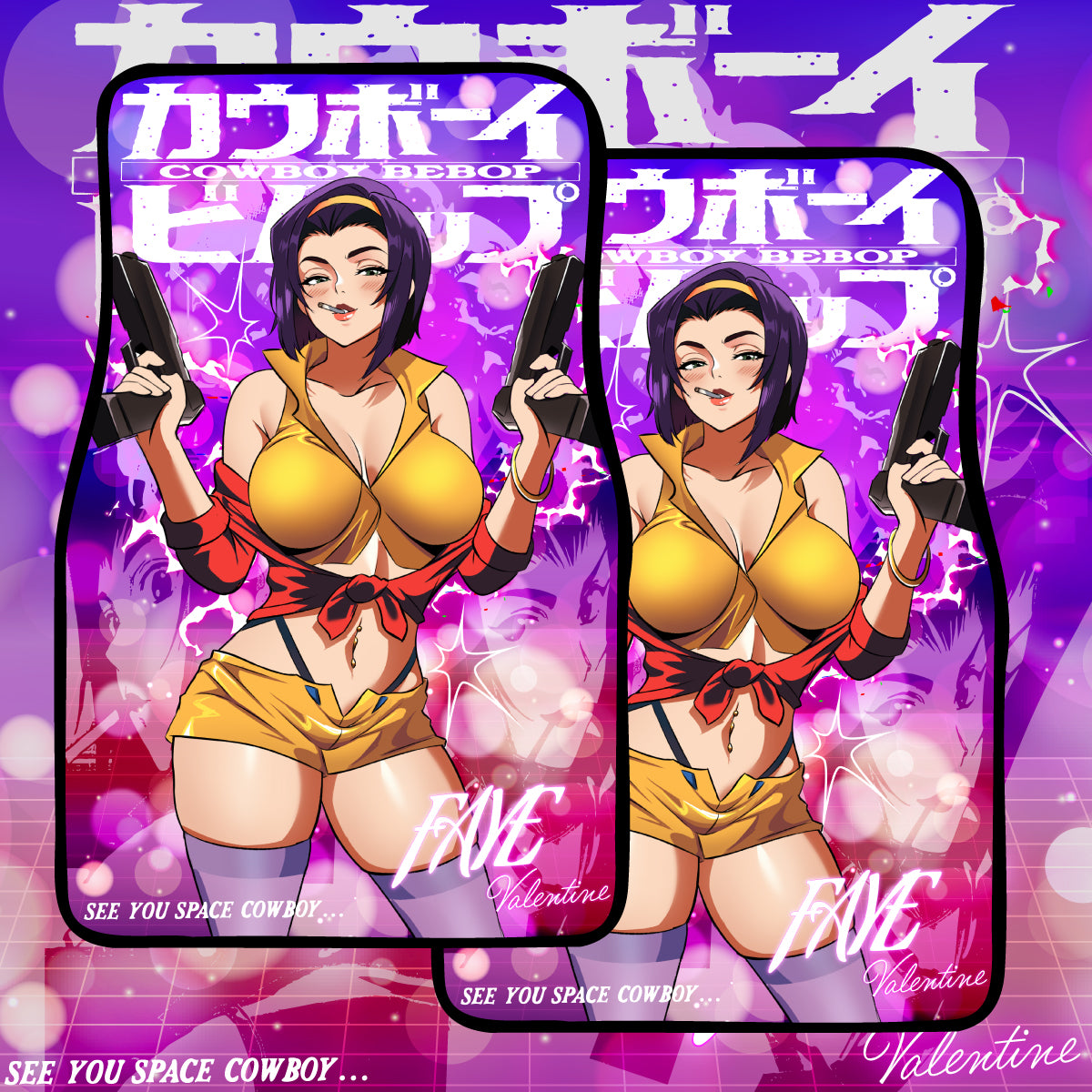 Anime Waifu Car Mats Faye Valentine