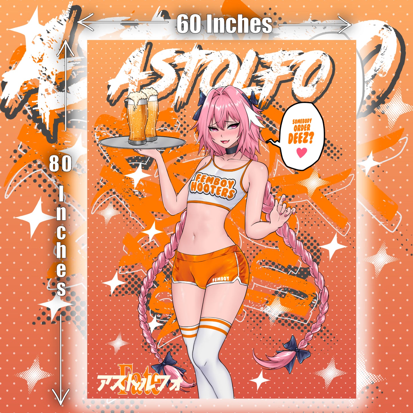 Femboy Hooters Astolfo Blanket