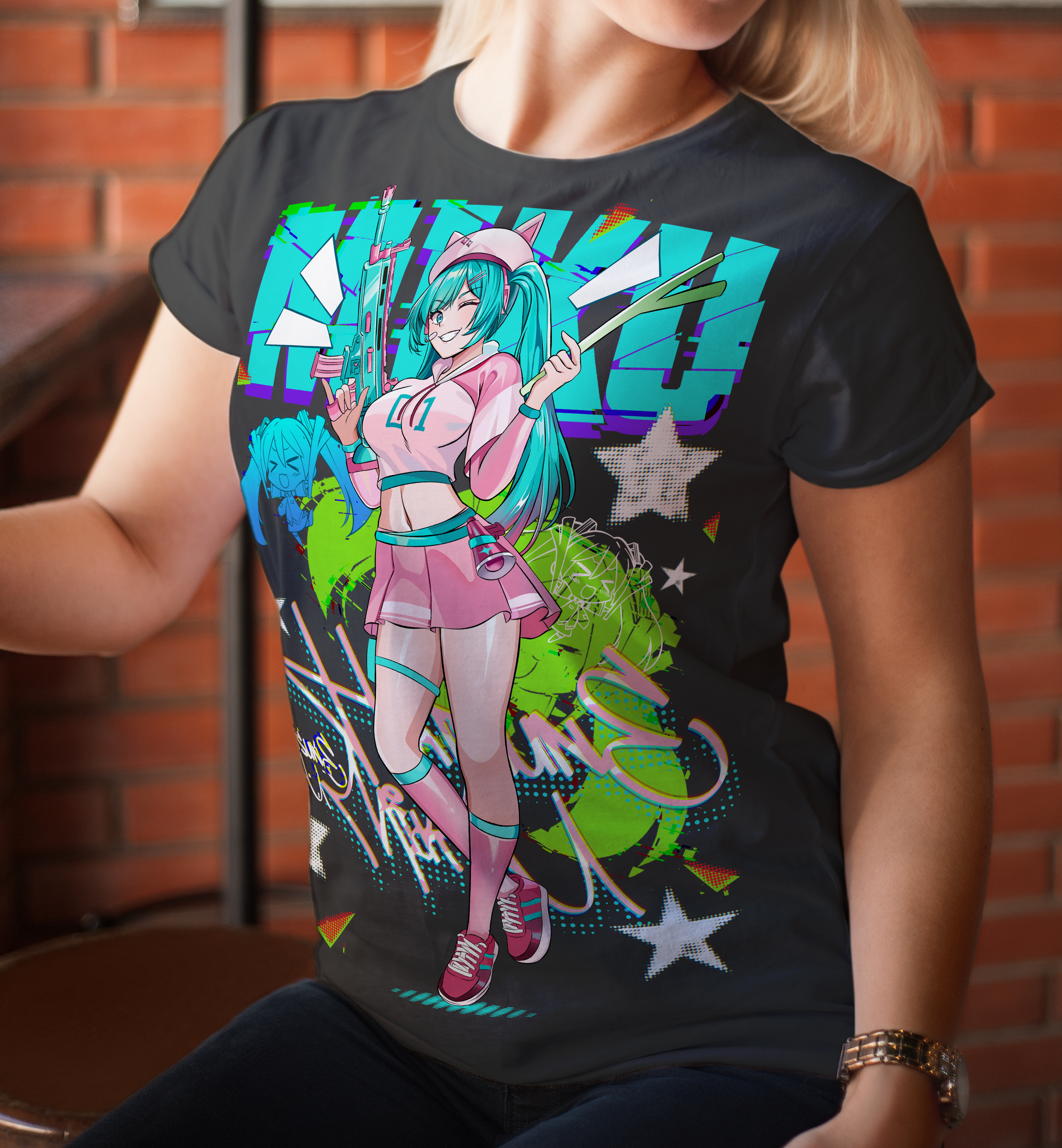 Screen Printed Apparel Fort Hatsune Miku