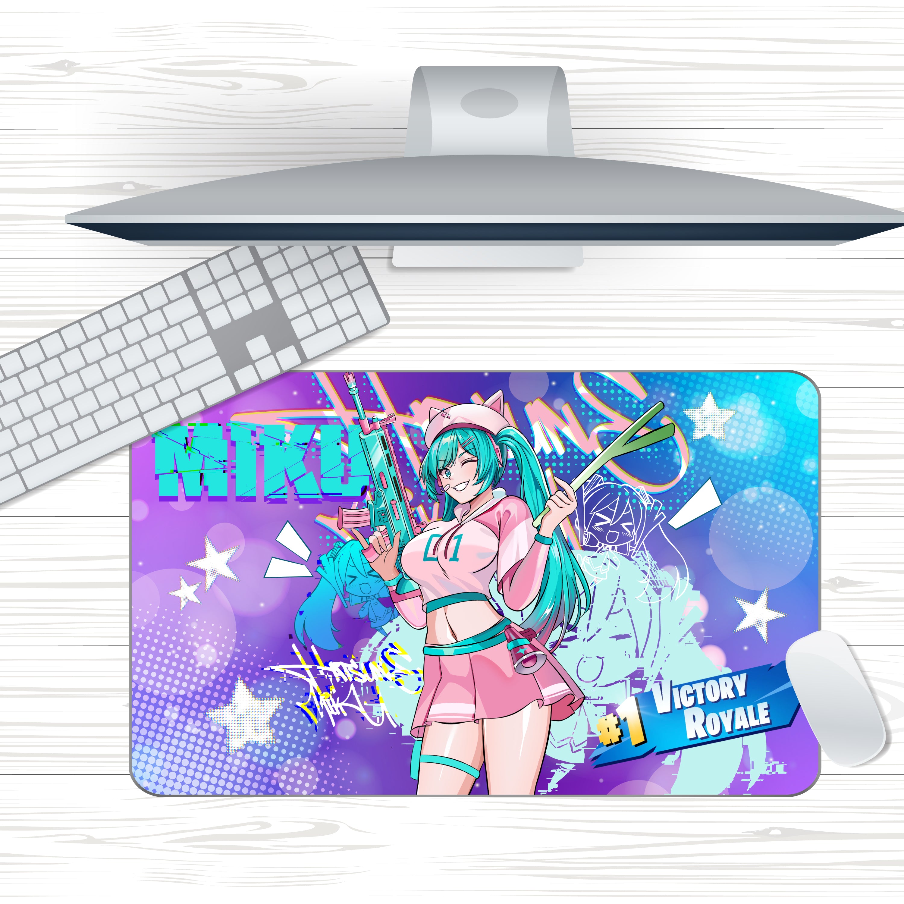 Anime Waifu Fort Miku Mousepad