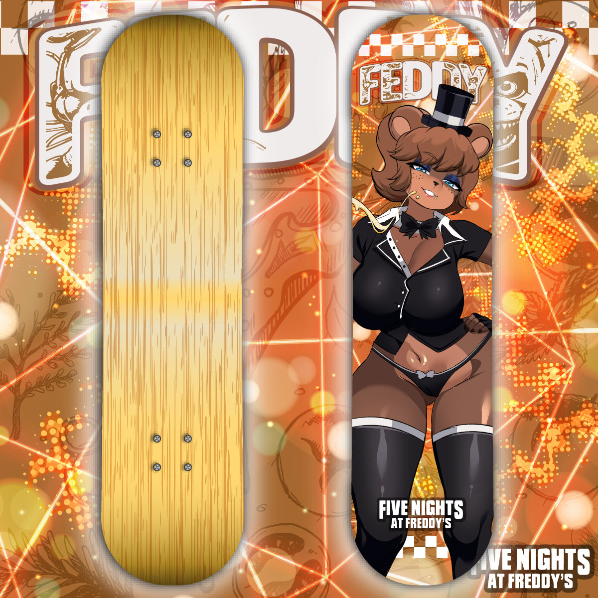 Anime Waifu Skate Deck Freddy