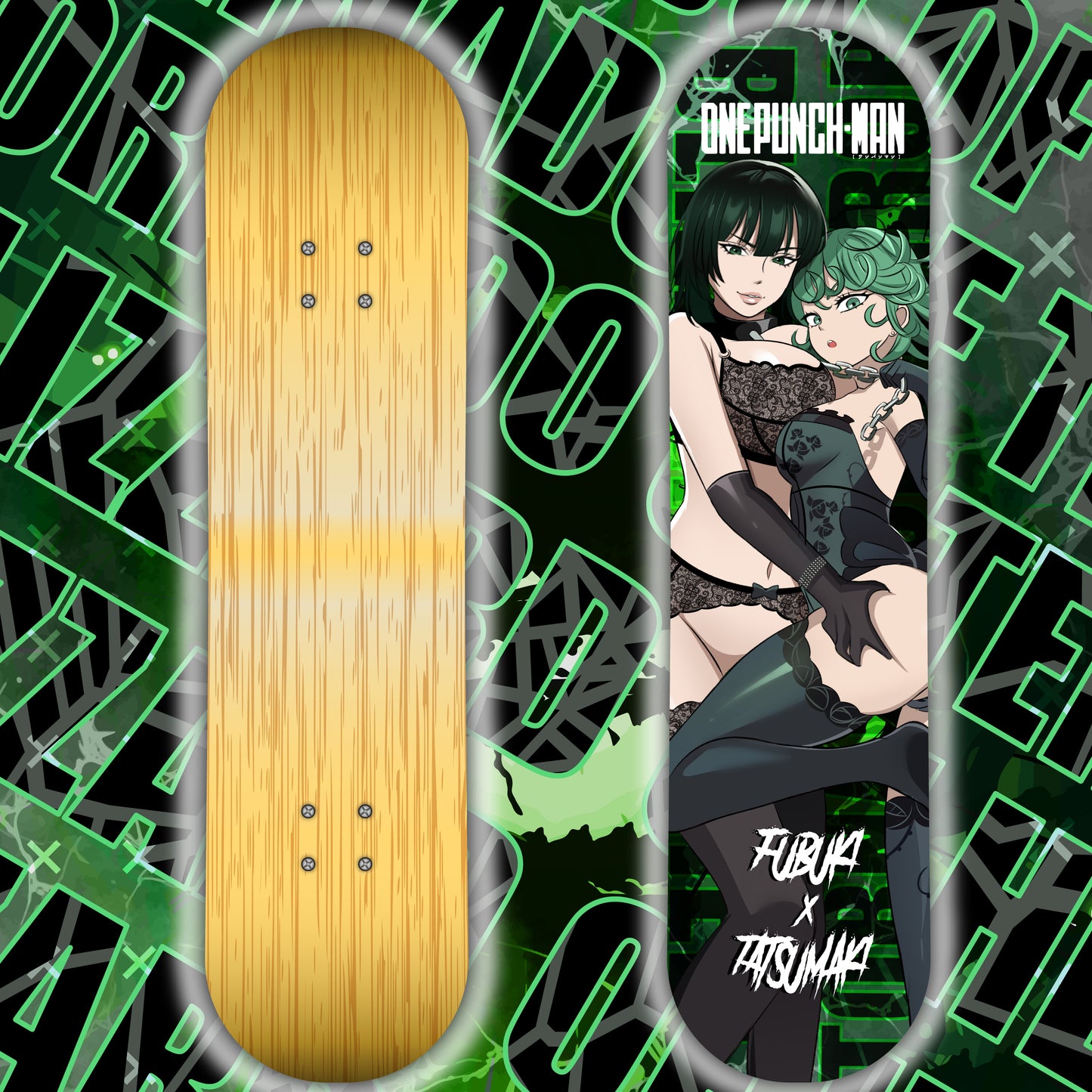 Seductive Fubuki and Tatsumaki <3 Skate Deck