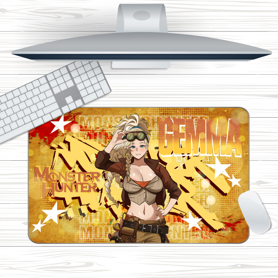 Anime Waifu Monster Hunter Gemma Mousepad