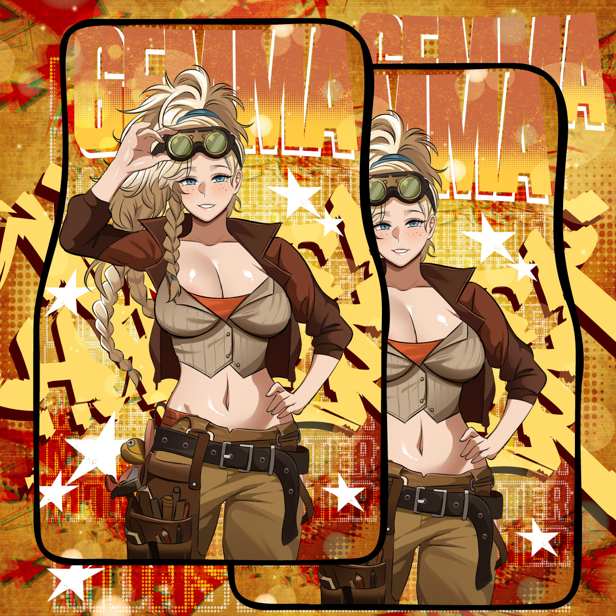 Anime Waifu Car Mats Monster Hunter Gemma