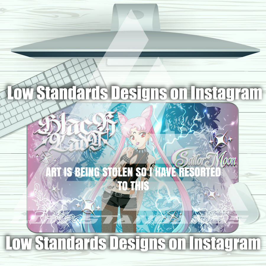 Goth Black Lady Mousepad