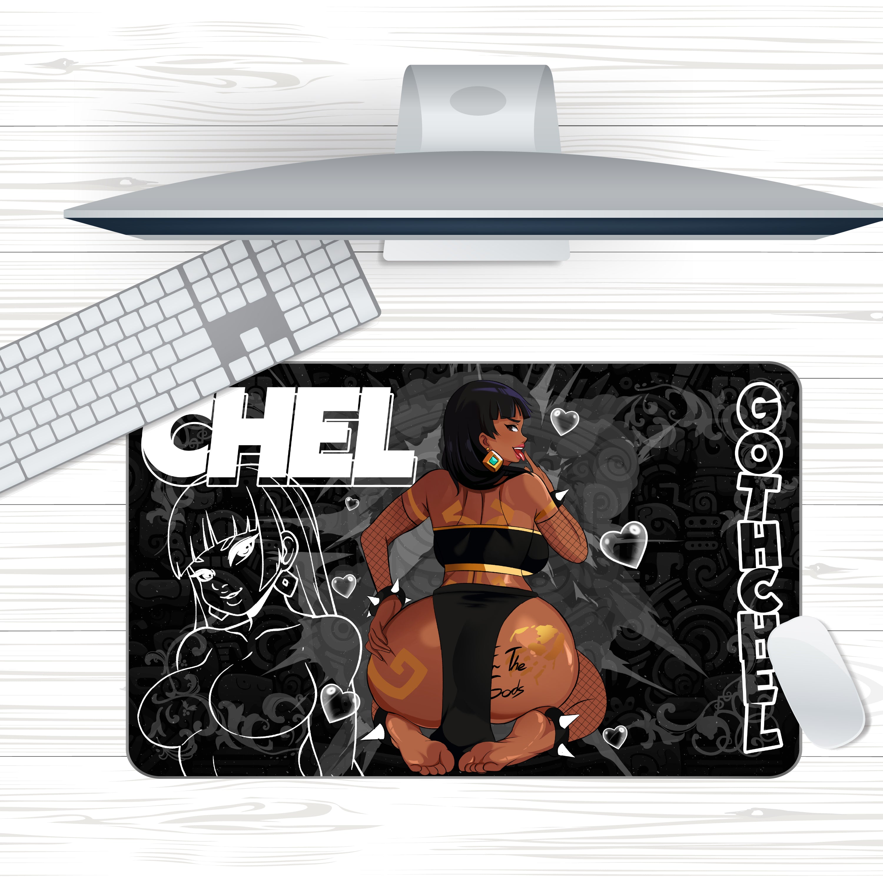 Anime Waifu Goth Chel Mousepad