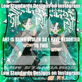 Goth Sailor Guardian Mercury Car Mats