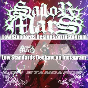 Goth Sailor Guardian Mars Windshield Banner