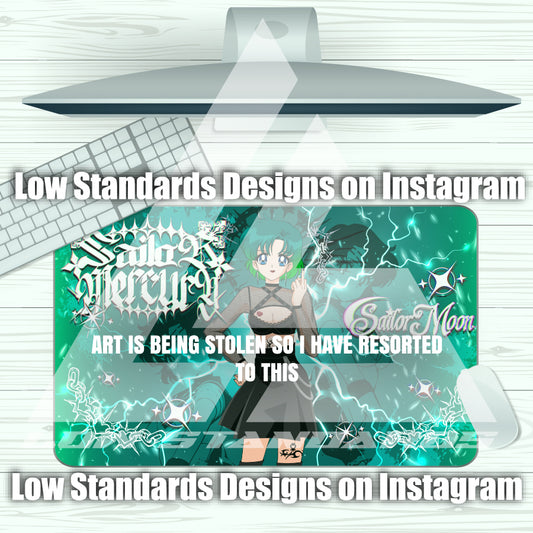 Goth Sailor Guardian Mercury Mousepad