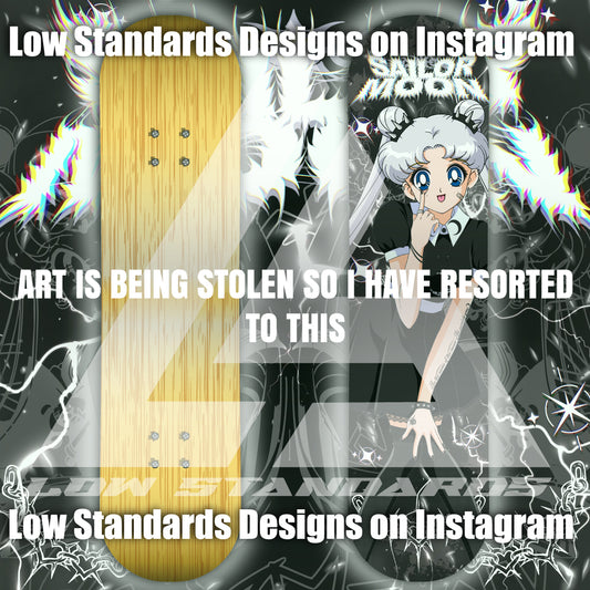 Goth Sailor Guardian Moon Skate Deck