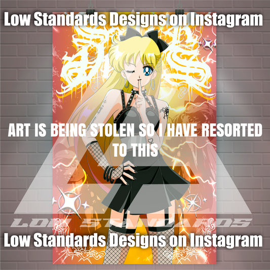 Goth Sailor Guardian Venus Poster / Wall Banner