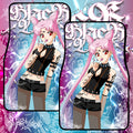 Anime Waifu Car Mats Goth Black Lady