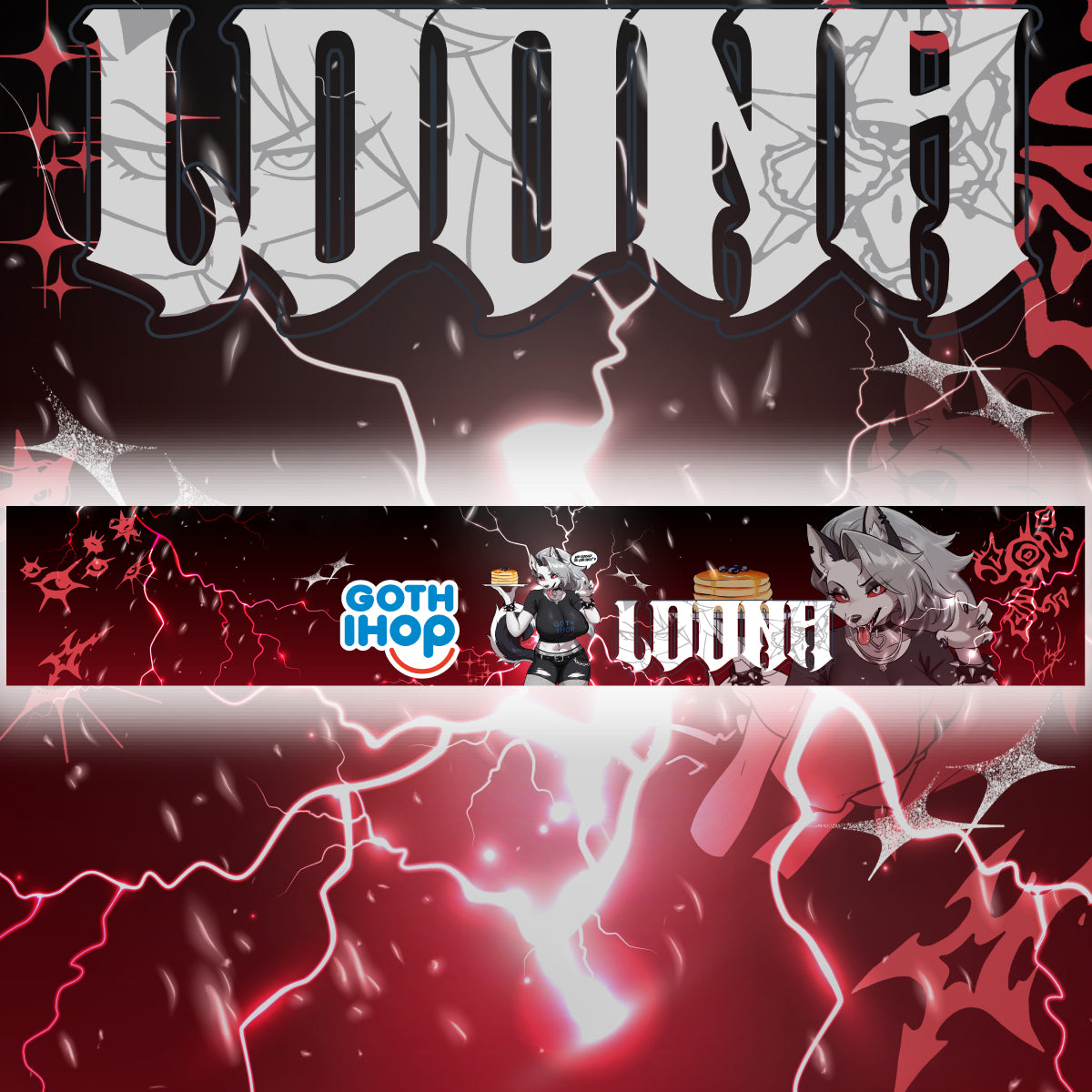 Vehicle Windshield Banner Loona Wolf