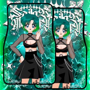 Anime Waifu Car Mats Goth Guardian Mercury