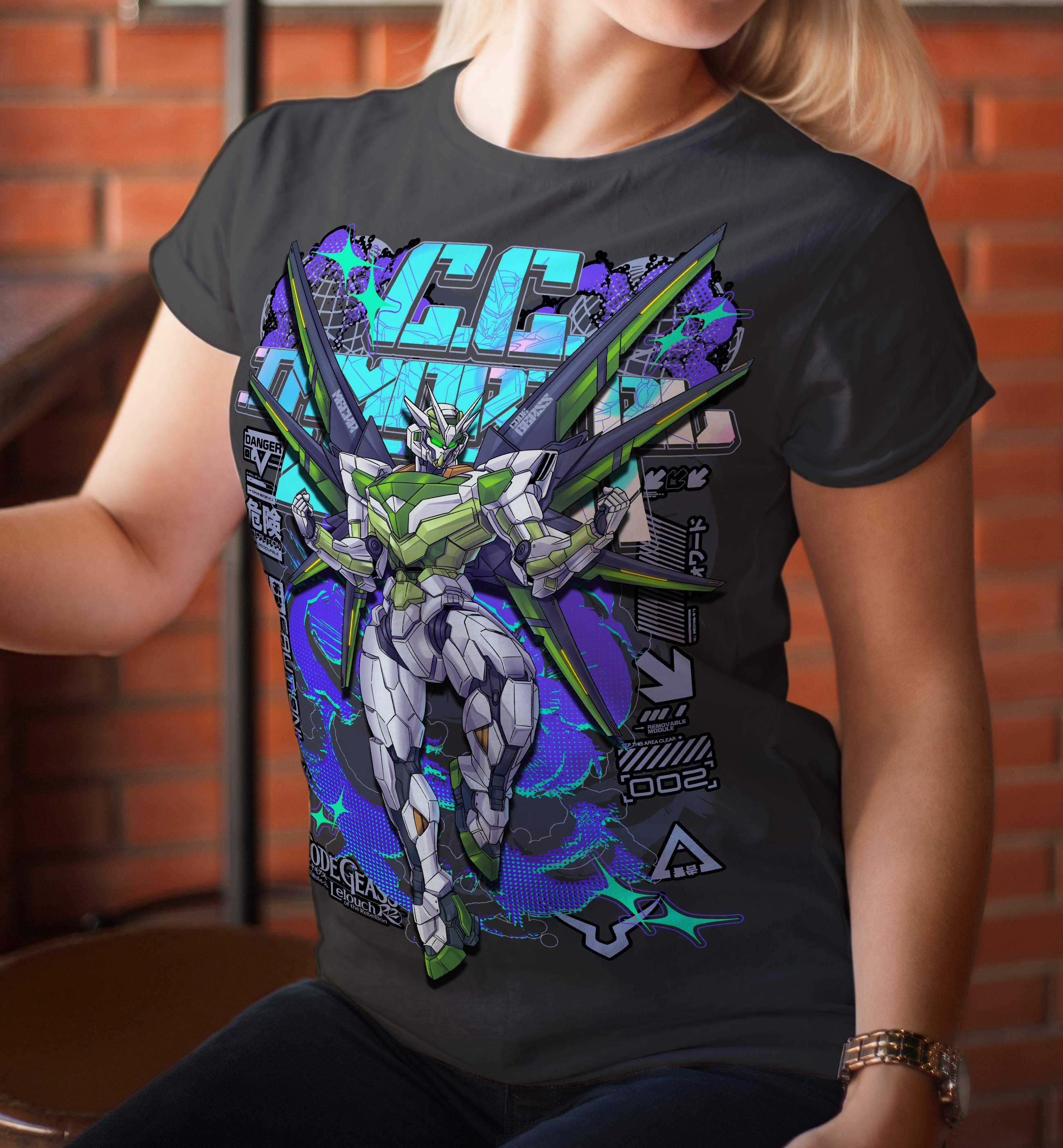 Screen Printed Apparel Gundam C.C.
