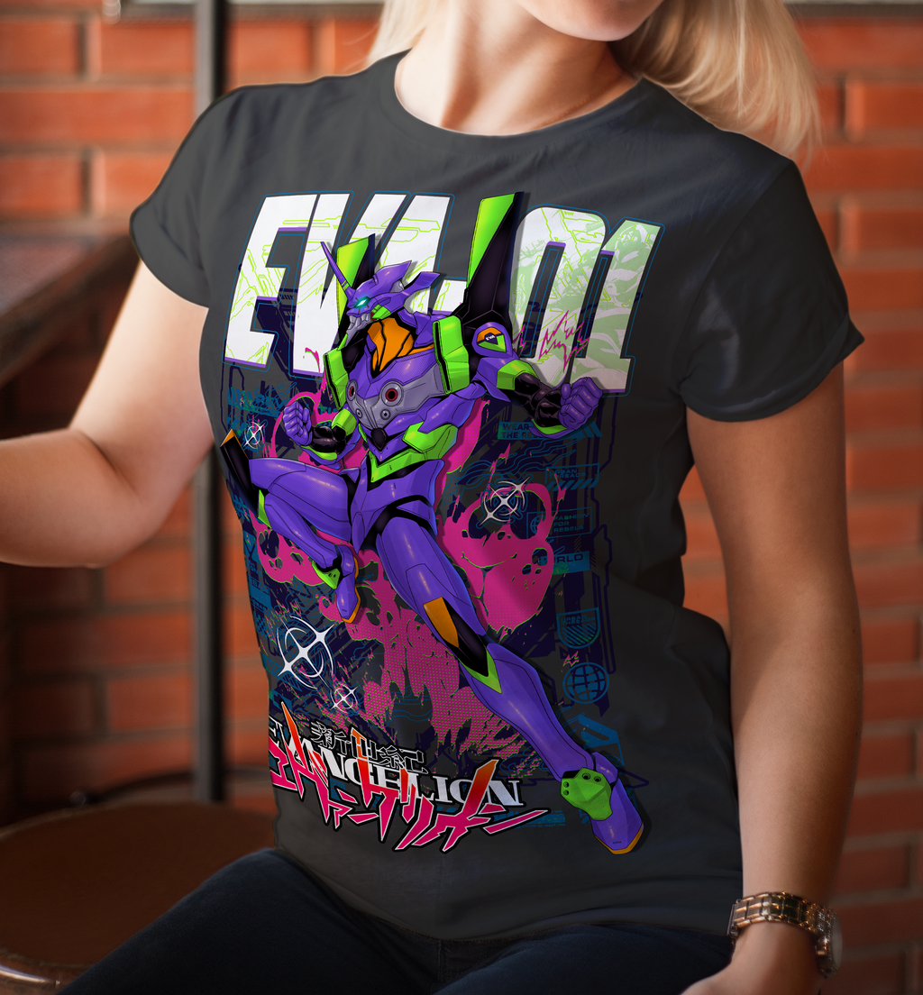 Screen Printed Apparel Gundam Eva 01