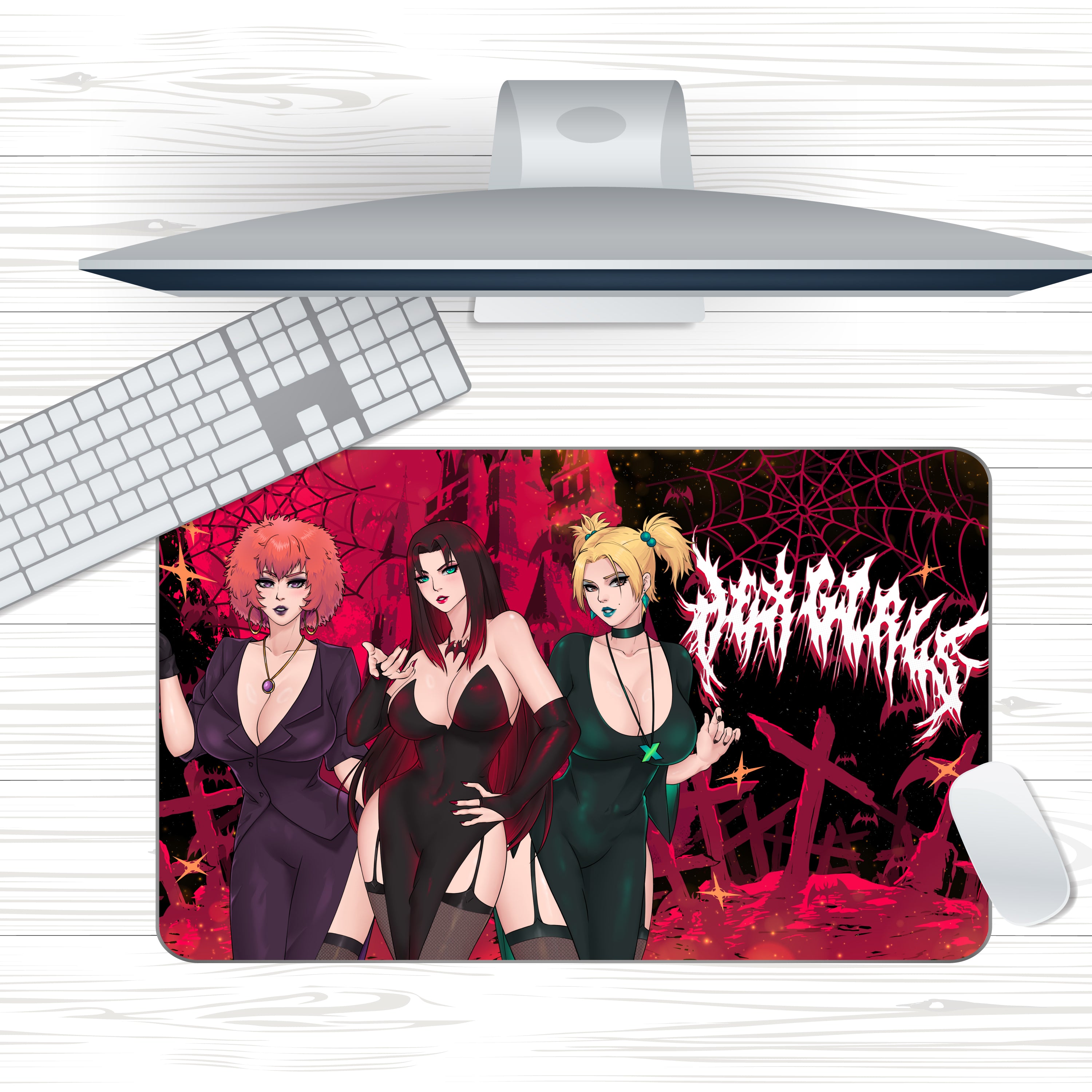 Anime Waifu The Hex Girls Mousepad