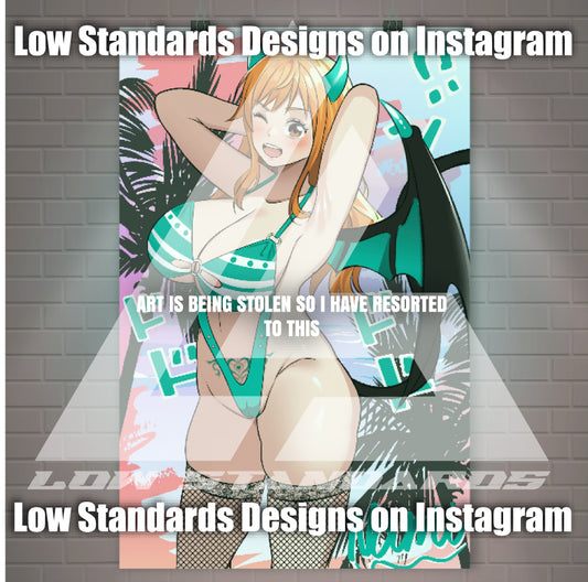Beach Babe Succubus Nami Poster / Wall Banner