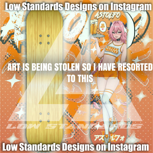 Femboy Hooters Astolfo Skate Deck