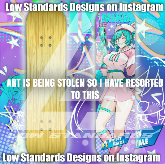 Fortnite Hatsune Miku <3 Skate Deck