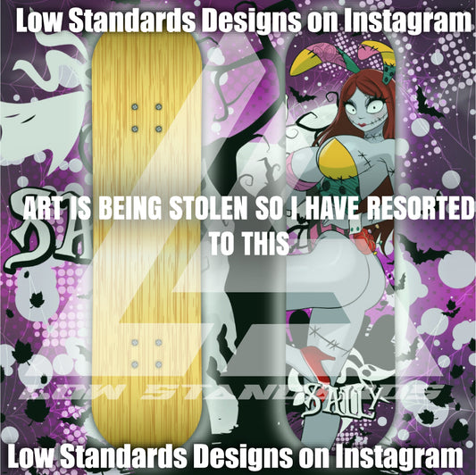 Bunny Girl Sally Skellington <3Skate Deck