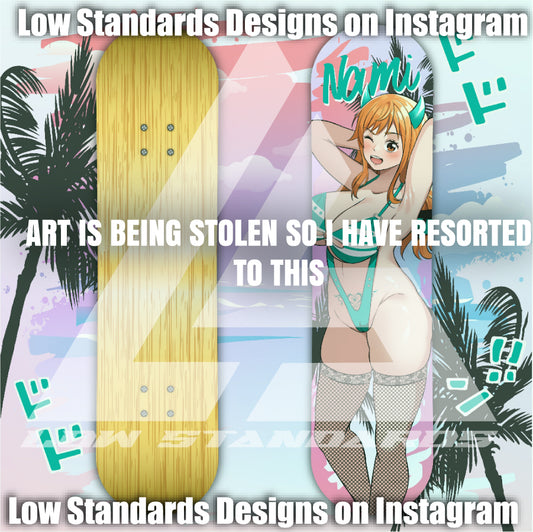Beach Babe Succubus Nami Skate Deck