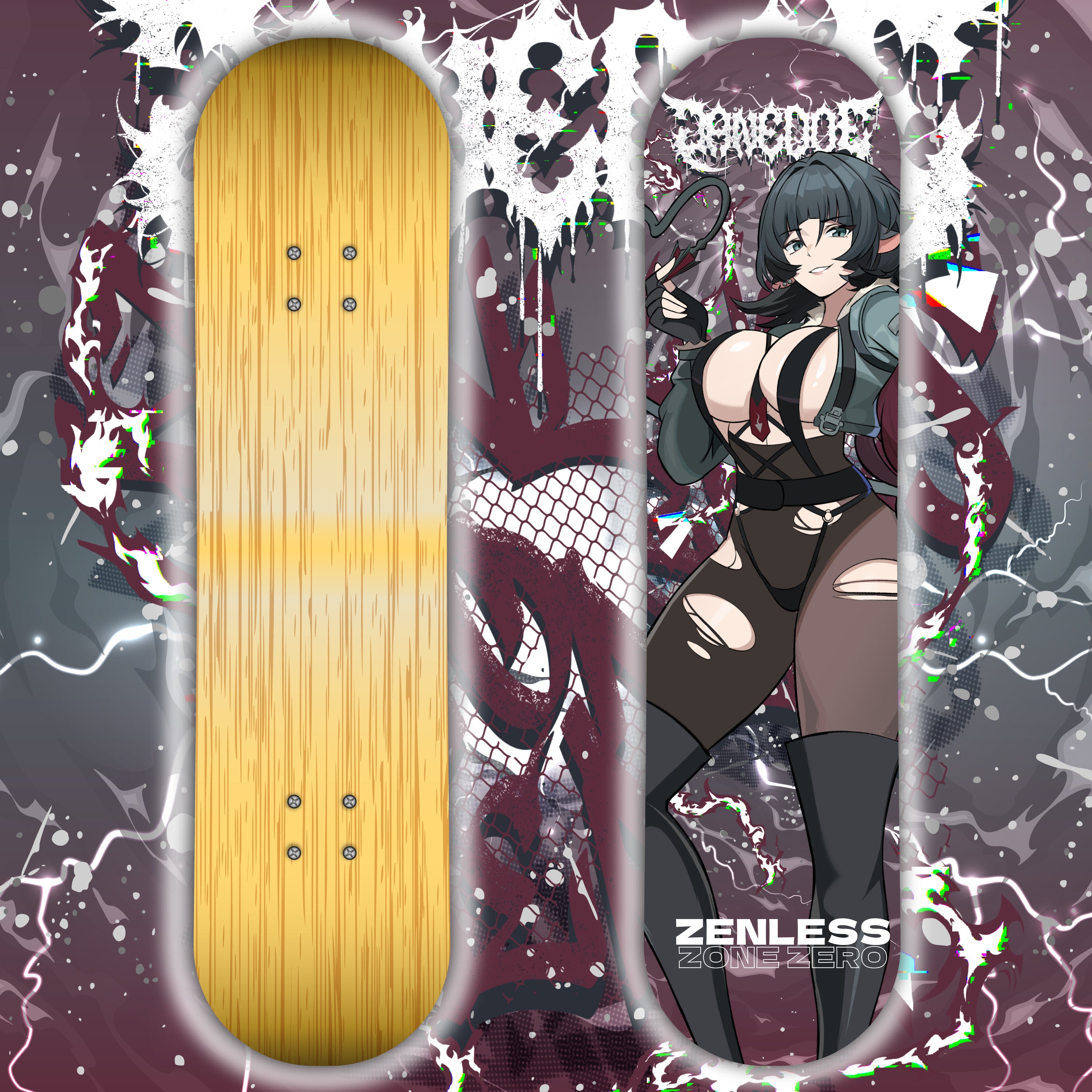 Anime Waifu Skate Deck Jane Doe