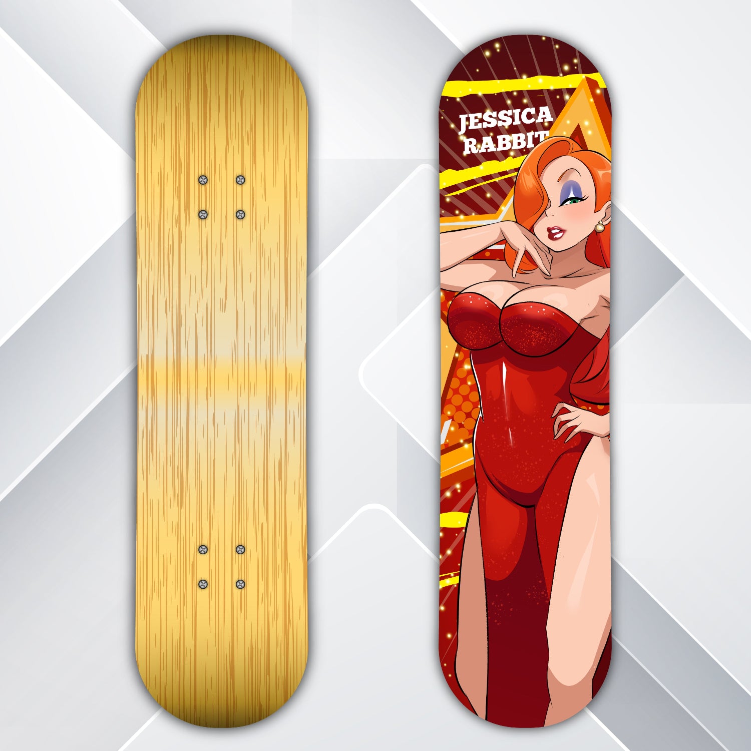 Anime Waifu Skate Deck Jessica Rabbit