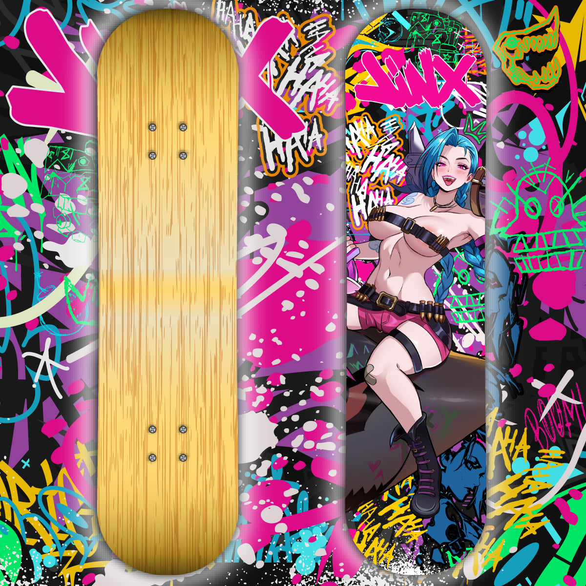 Anime Waifu Skate Deck Jinx