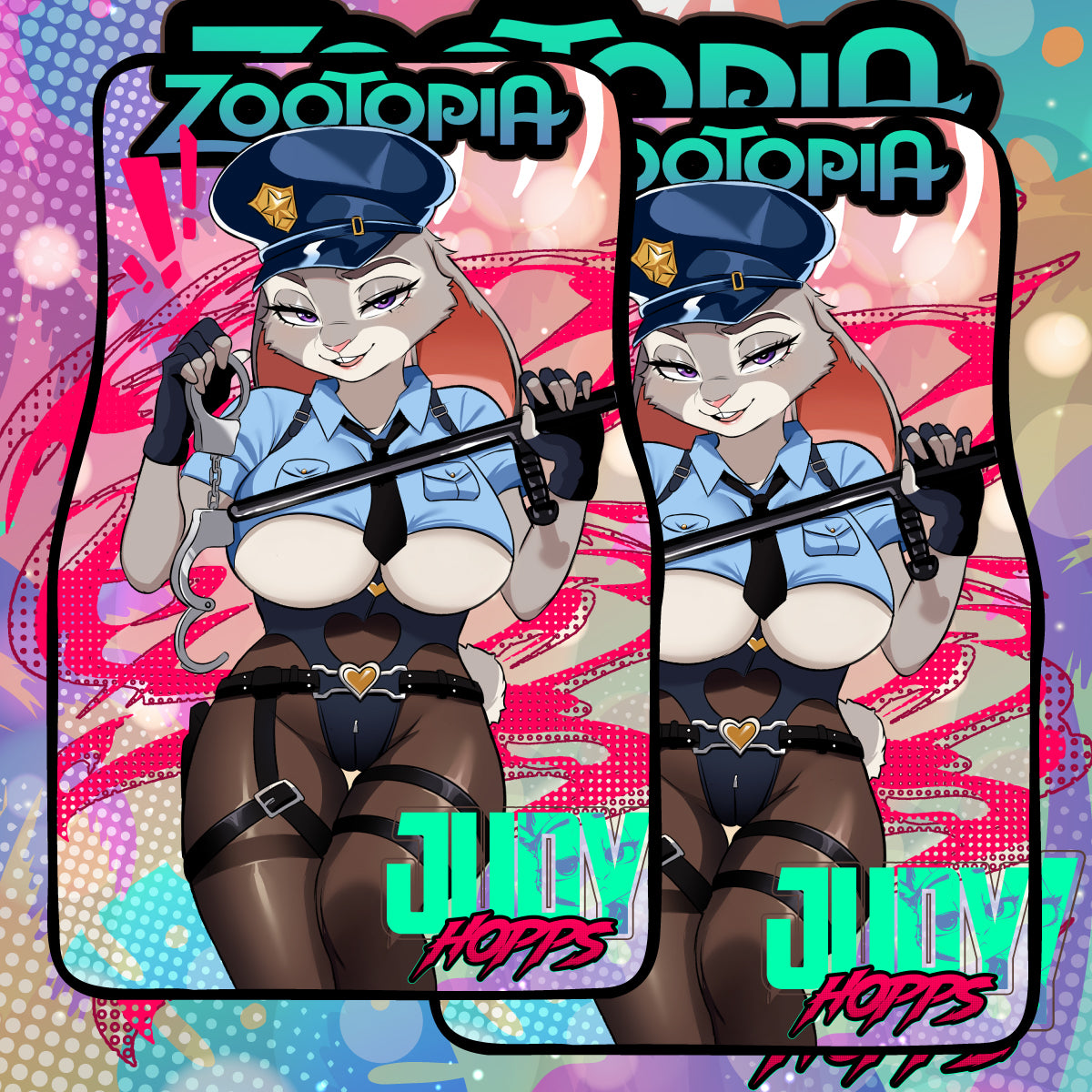 Anime Waifu Car Mats Judy Hopps