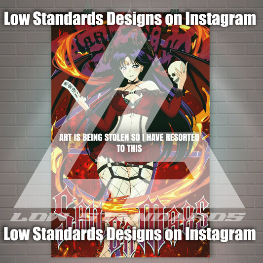 Succubus Sailor Mars Poster / Wall Banner