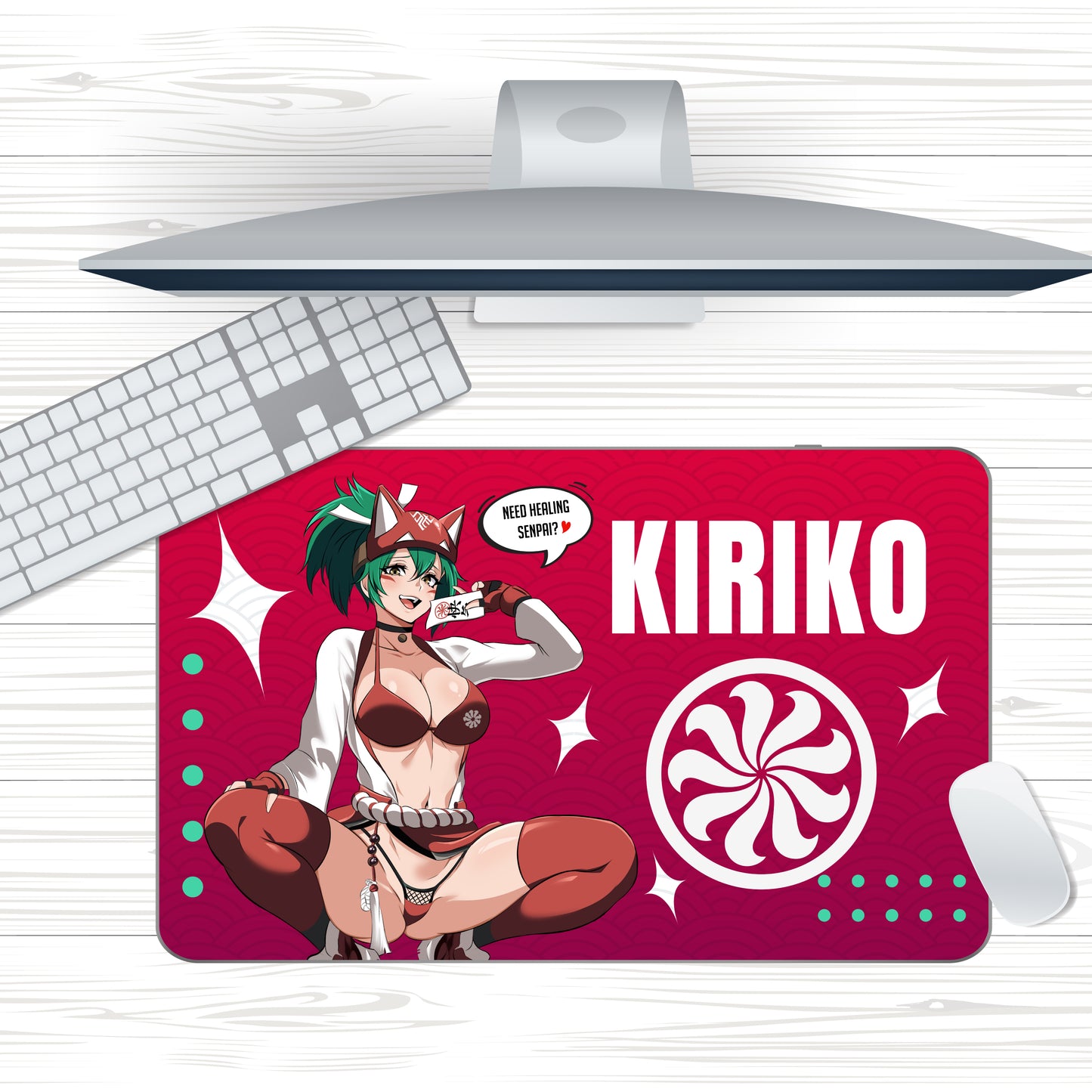 Overwatch Kiriko Mousepad 25x15 Inches
