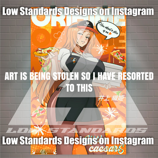 Little Caesars Delivery Girl Orihime Inoue Poster / Wall Banner